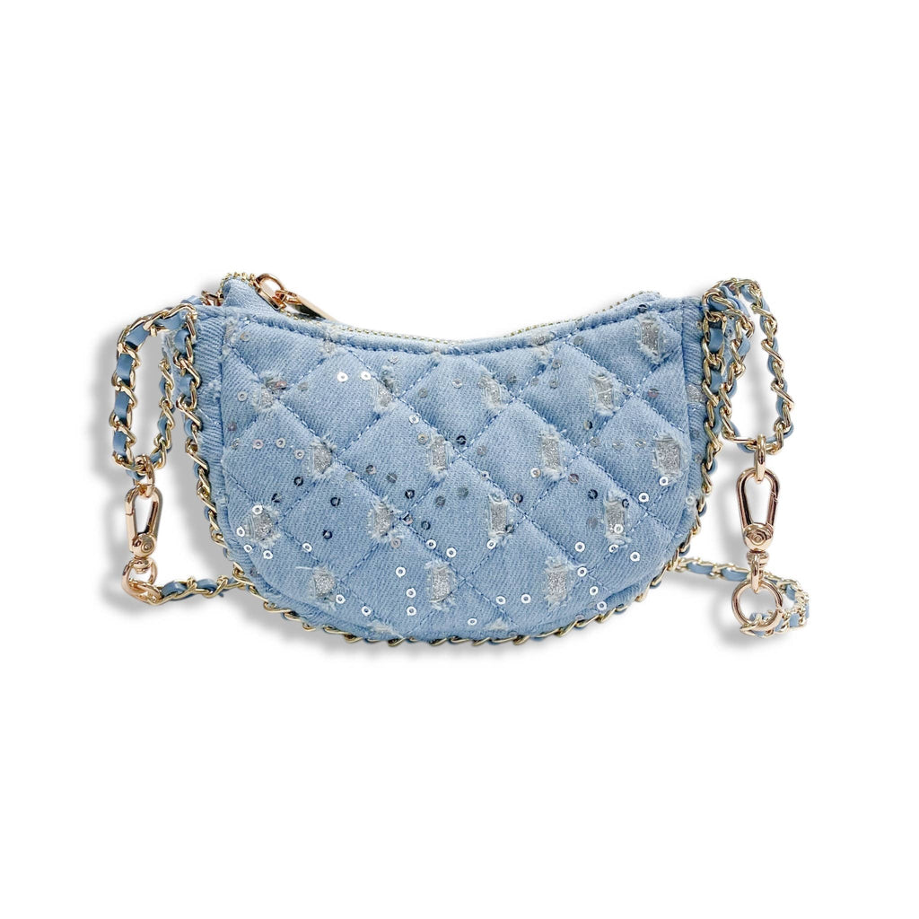 Doe a Dear Denim Crescent Purse