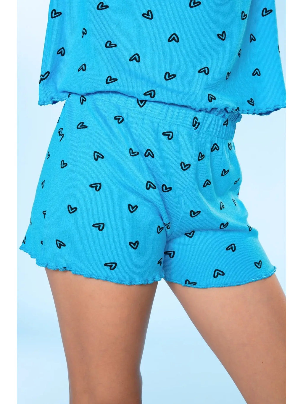 Pixie Lane Blue Heart Short Set