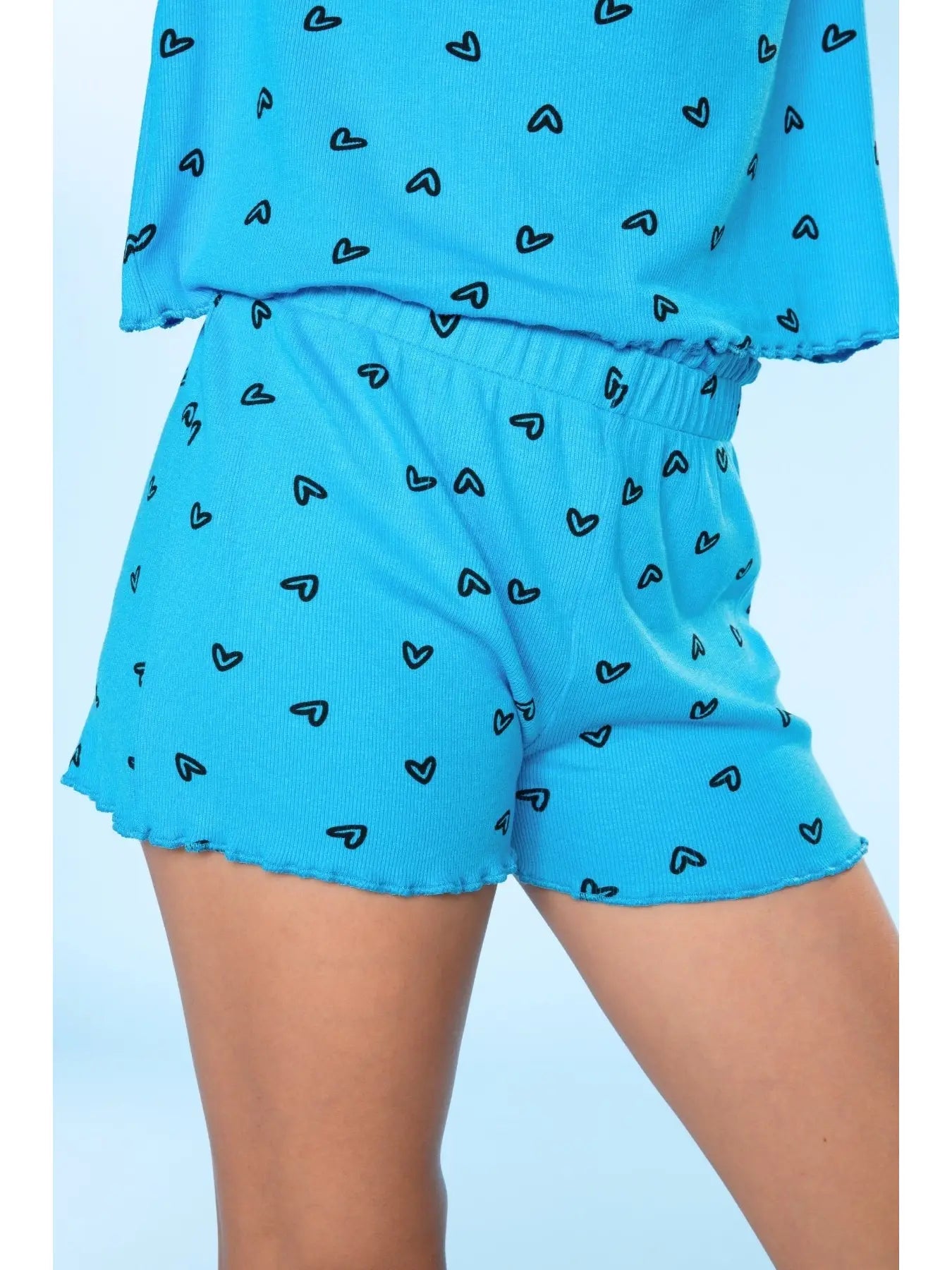 Pixie Lane Blue Heart Short Set
