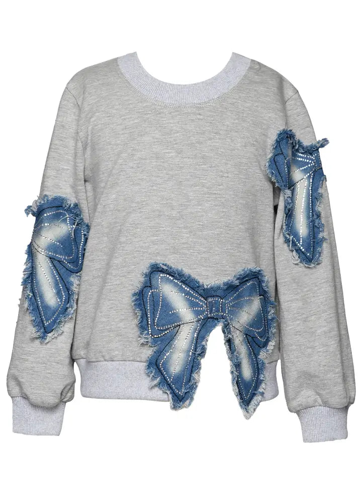 Baby Sara Denim Bow L/S