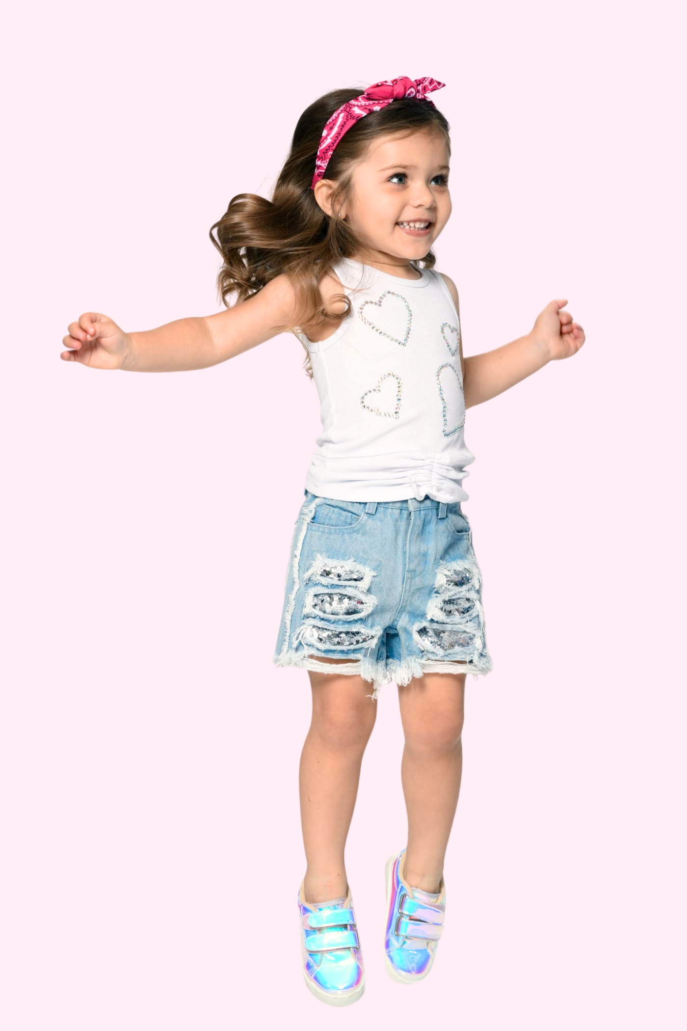Hannah Banana Heart Rhinestone Tank Top