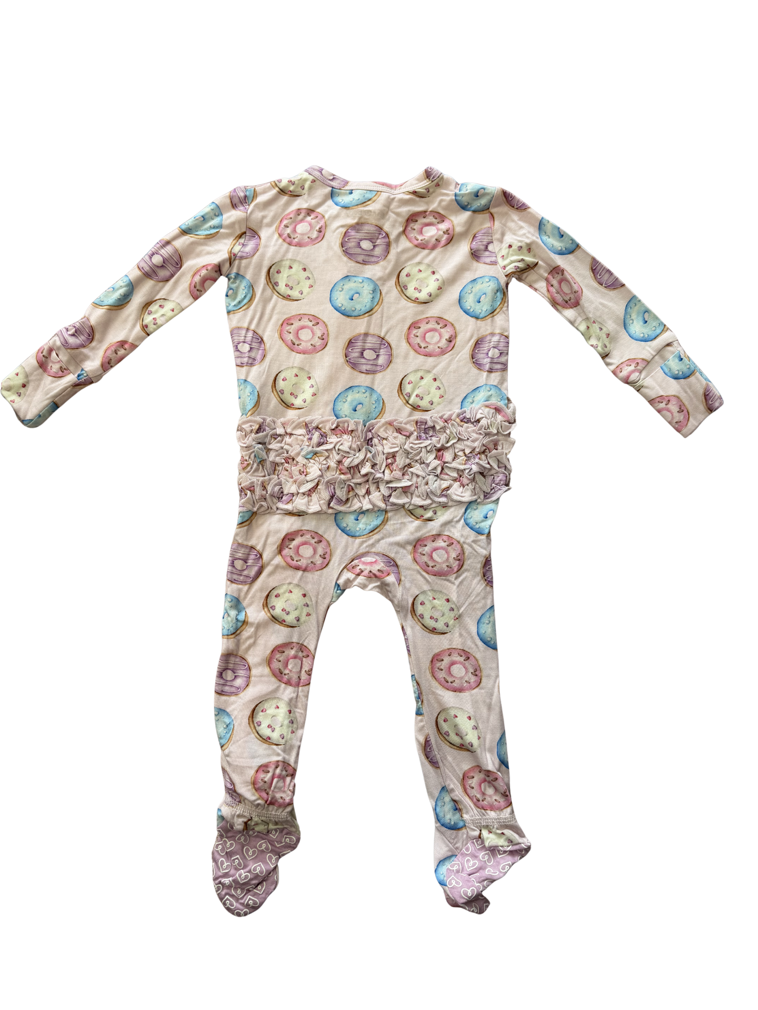 Della Ruffled Zippered Footie