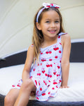 Alice Bow Dress - Cherry