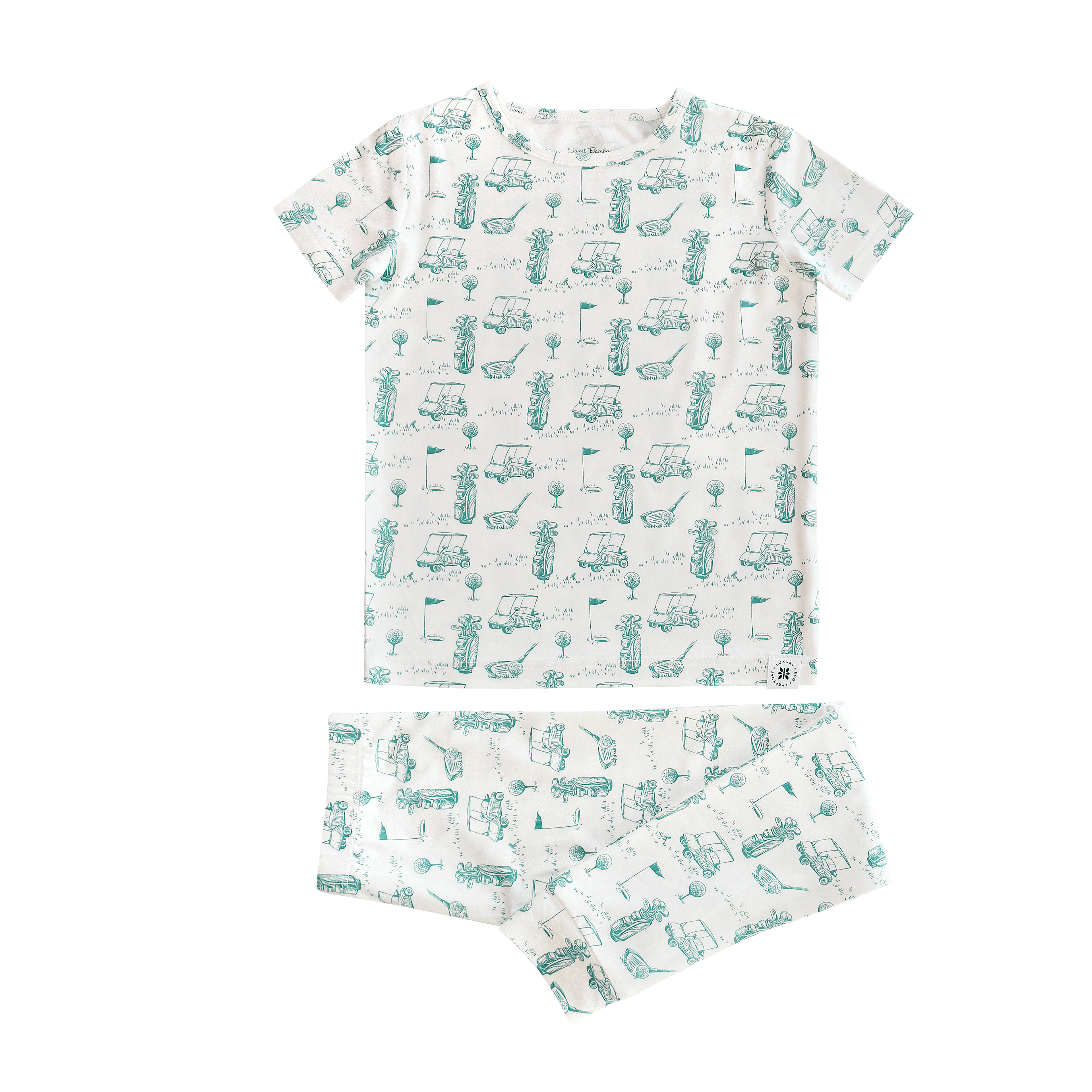 18 Holes Short Sleeve Pajama Set