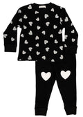 Baby Steps Chenille Black Heart Set