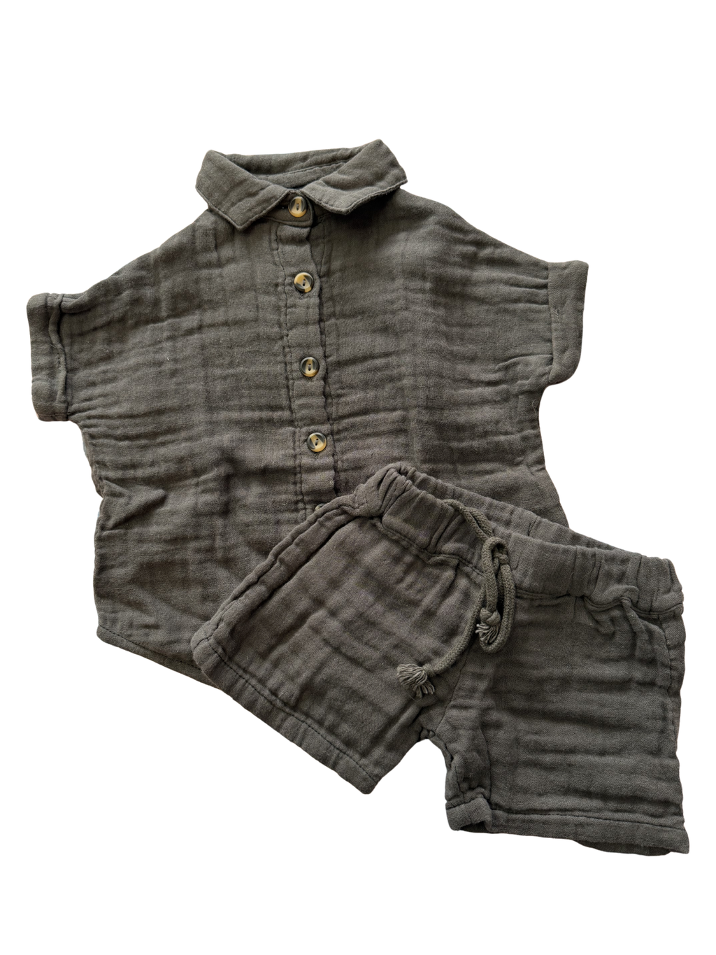 Lou Lou & Co. Charcoal Button Down