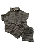 Lou Lou & Co. Charcoal Button Down