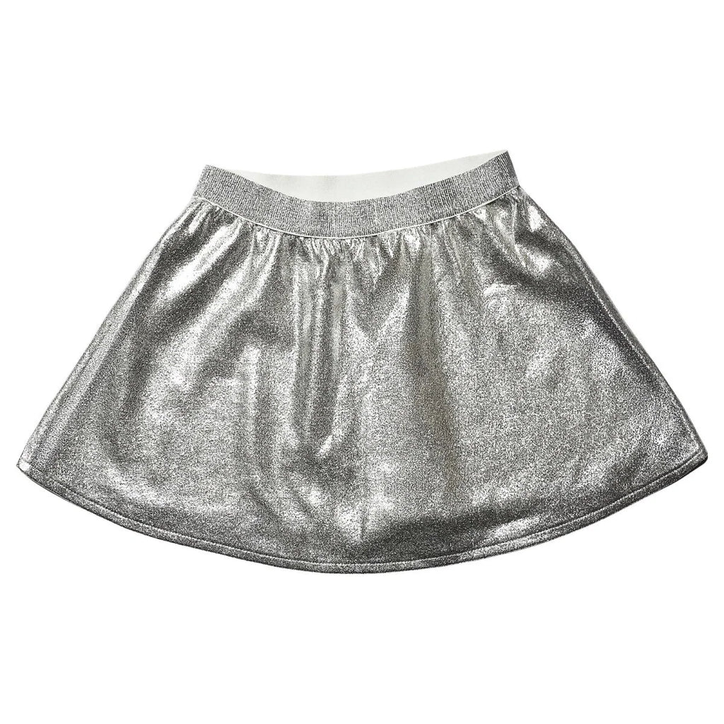 MIA Leather Skater Skirt Silver