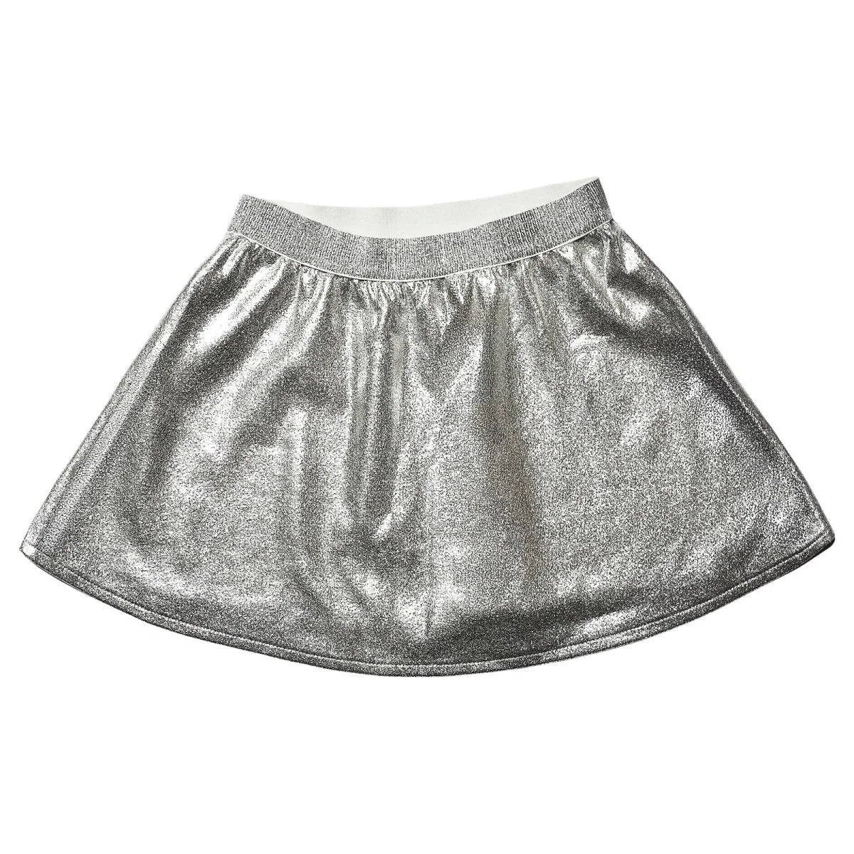 MIA Leather Skater Skirt Silver