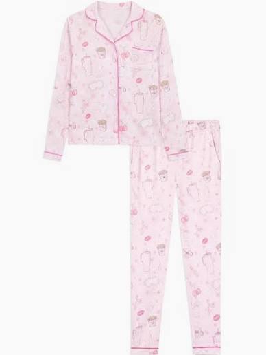 Preppy Goose Blush Club L/S PJ