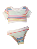 Shade Critters Ribbed Crop SS Surfer Stripe